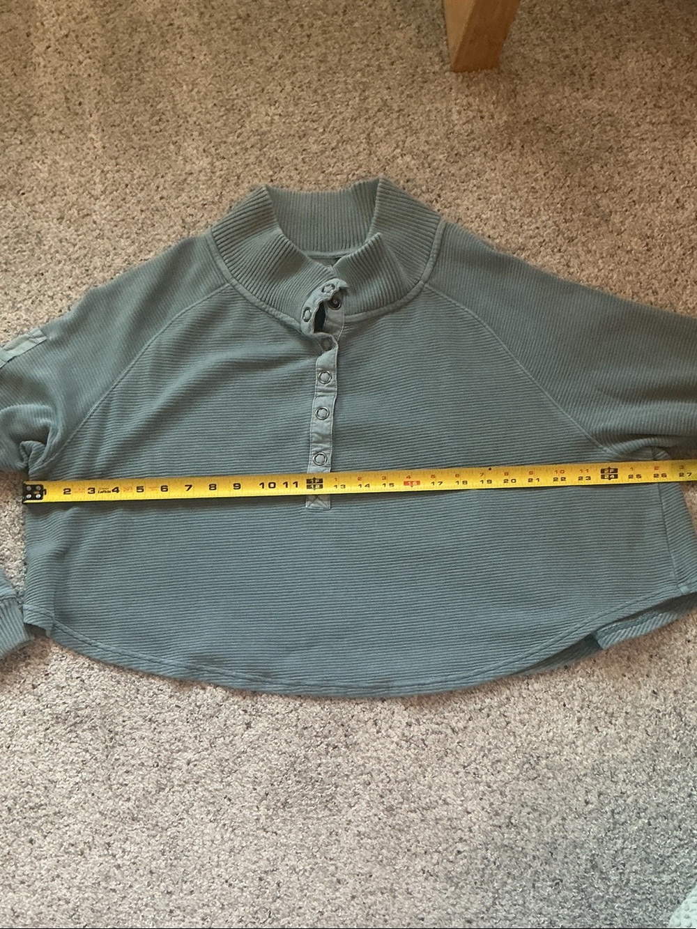 Free People So Fly Henley Pullover ~ Jade Teal - Picture 7 of 9